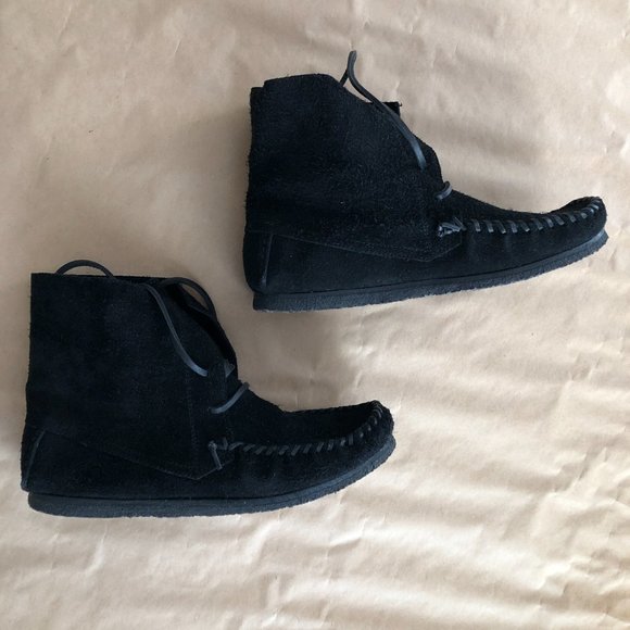 ISABEL MARANT ÉTOILE BLACK SUEDE MOCCASINS FLAVIE BOOTS 38 FR - Picture 9 of 11
